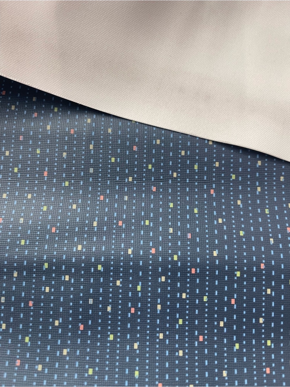 Premium Navy Dot Pattern Vinyl Fabric Remnant